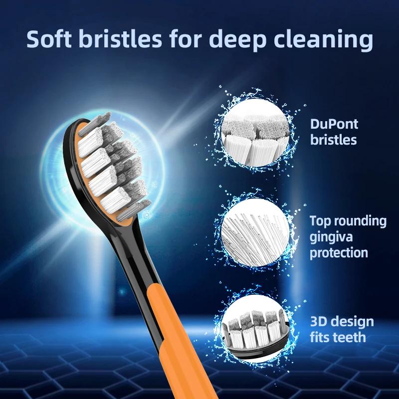 SUBORT S9 brosse à dents électrique sonique sans fil USB Rechargeable brosse à dents blanchissante é