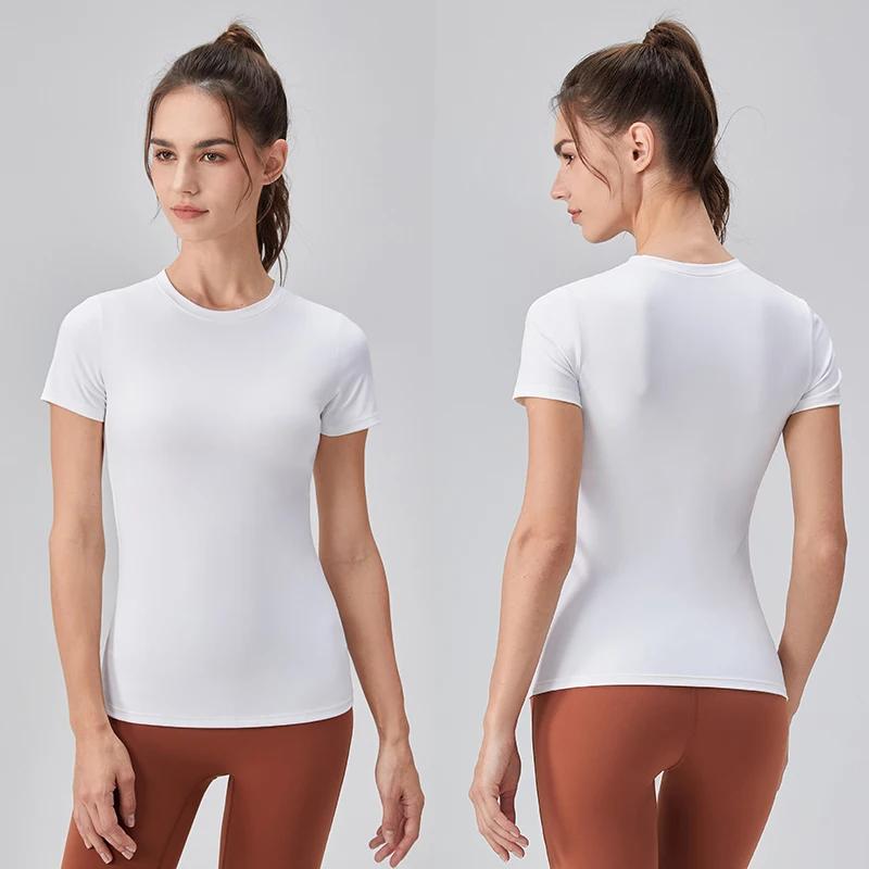 2024 femmes chemise de sport serré dessus de Yoga séchage rapide haut de sport en plein air à manche