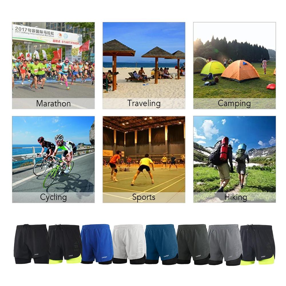 Lixada short de course 2 en 1 pour homme séchage rapide respirant entraînement actif exercice joggin