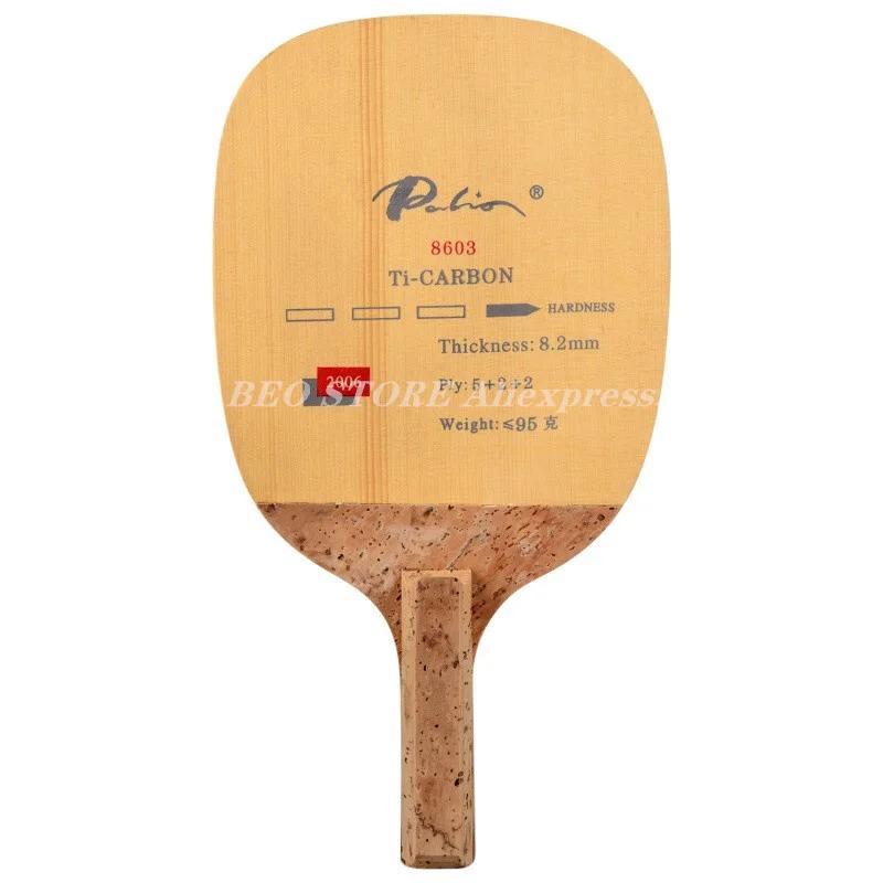 PALIO-Raquette de tennis de table 8603 en carbone et titane JS, raquette de ping-pong originale, pen