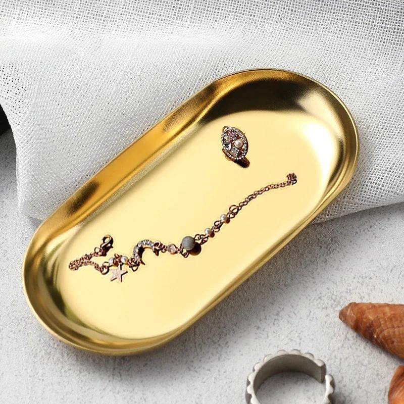 Plateau de rangement en acier inoxydable pour cosmétiques, équipement de nail art, plateau chirurgic