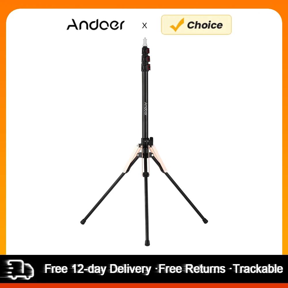 Andoer 190 cm/74.8 pouces Portable en alliage d'aluminium photographie support de lumière inversé pl