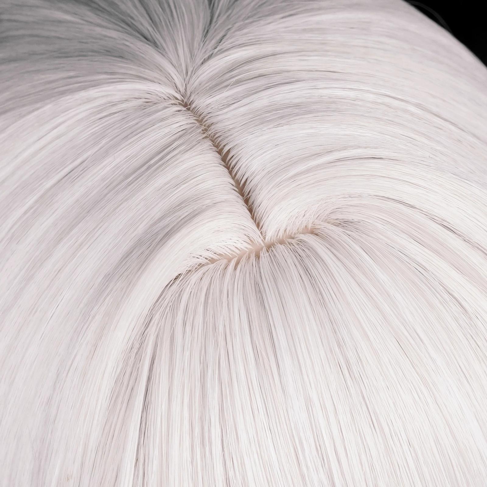 MSIWIGS – perruques de Cosplay synthétiques longues et lisses, cheveux blancs résistants à la chaleu