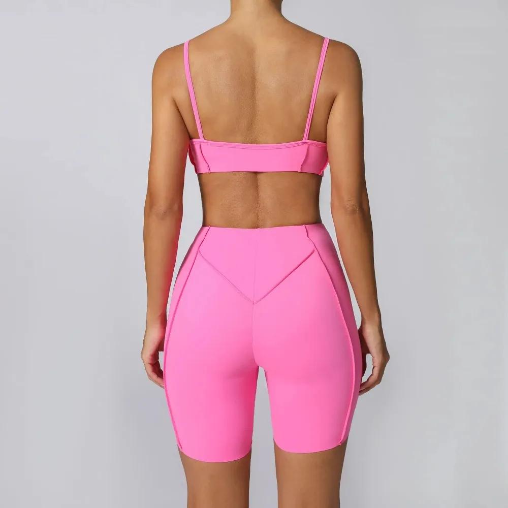 Combinaison de sport femme dos nu pour yoga et fitness - Tissu élastique effet fessier