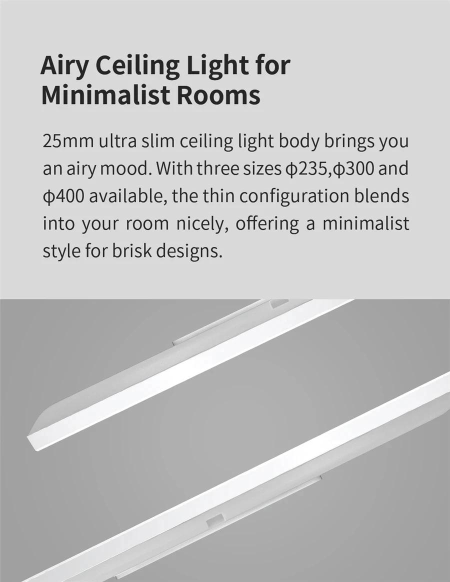 Yeelight – plafonnier Led intelligent RGB, Wifi, 24W, intensité variable, 400C, Ultra fin, commande
