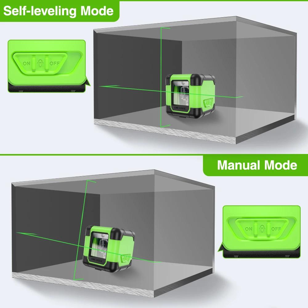Huepar 2 lignes niveau Laser ligne transversale professionnelle horizontale et verticale faisceau ve