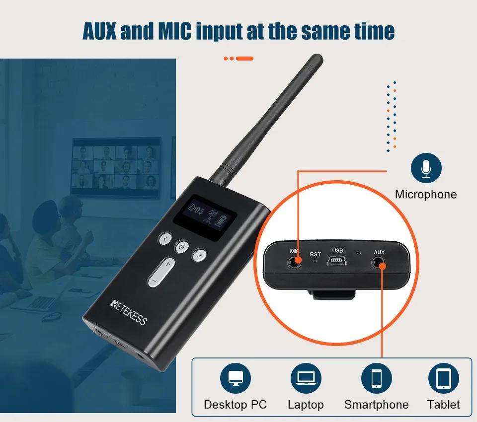 Retekess T130S Guide audio du système de guide touristique, 2e génération T130 micro transmetteur lo