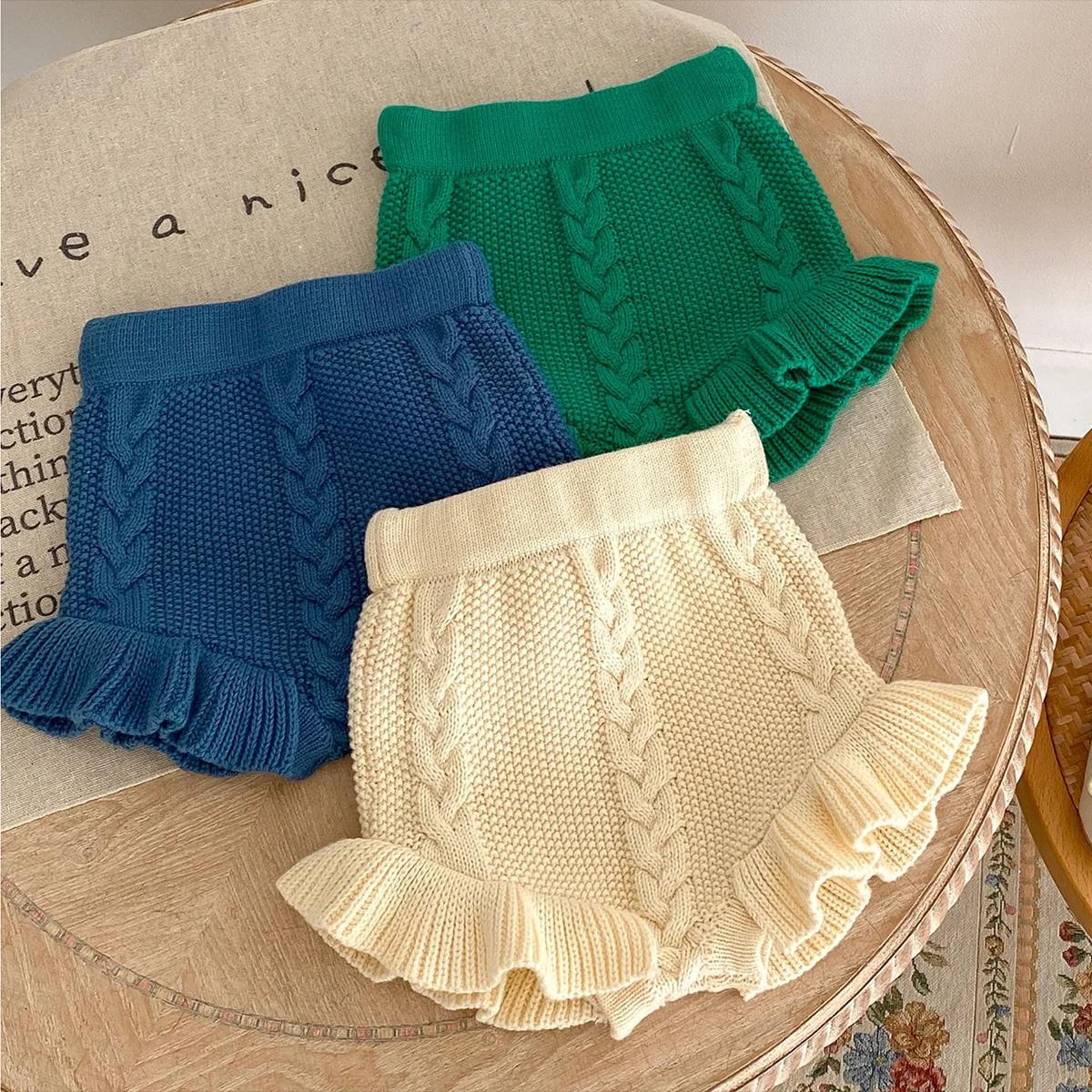 Automne bébé filles tricoté Shorts enfants Bloomer enfant en bas âge princesse PP Shorts enfants fil