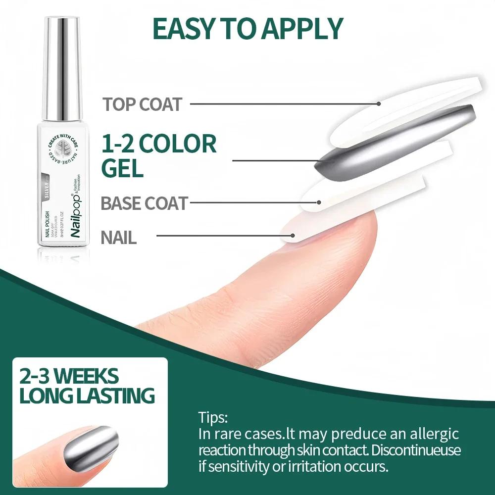 NAILPOP Gel vernis à ongles Liner 8ML 5 couleurs Nail Art peinture Gel pour pointes françaises tourb