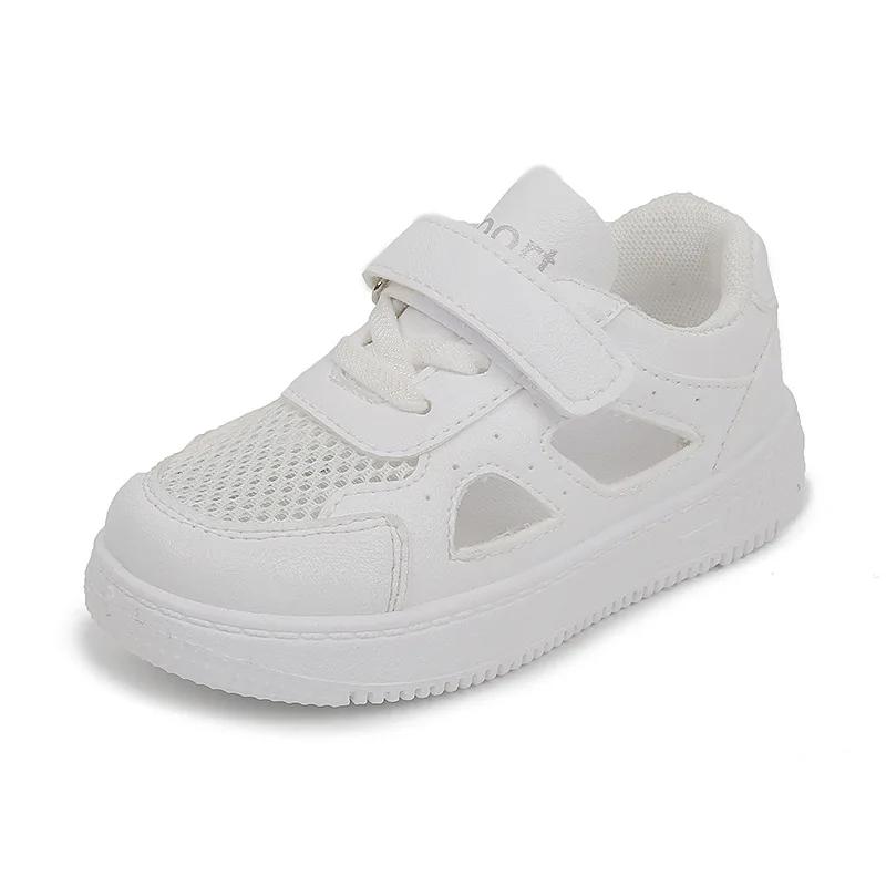 Chaussures Blanches pour Enfants 2026 – Sandales d'Été Designer Respirantes pour Garçons, Chaussures