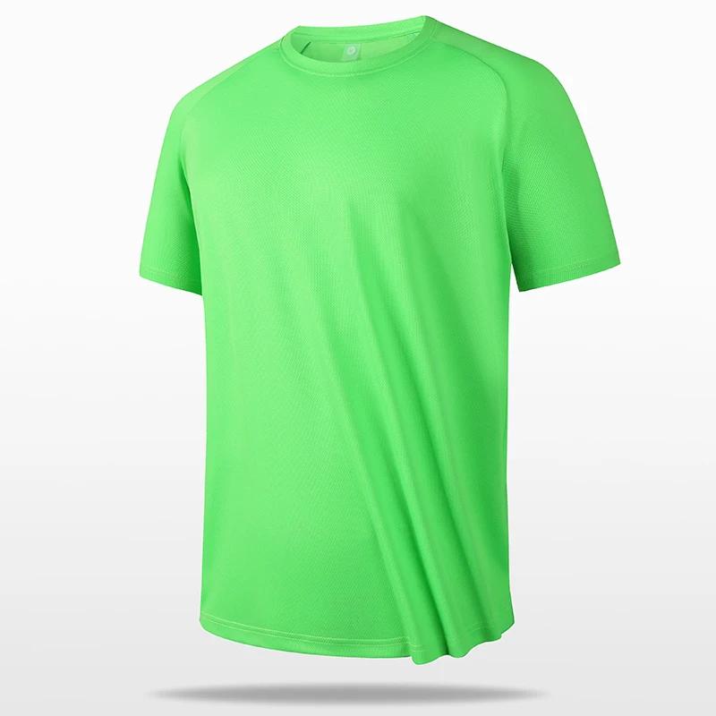 T-shirt de sport multicolore à manches courtes pour homme, maillot de gym respirant, chemise de fitn
