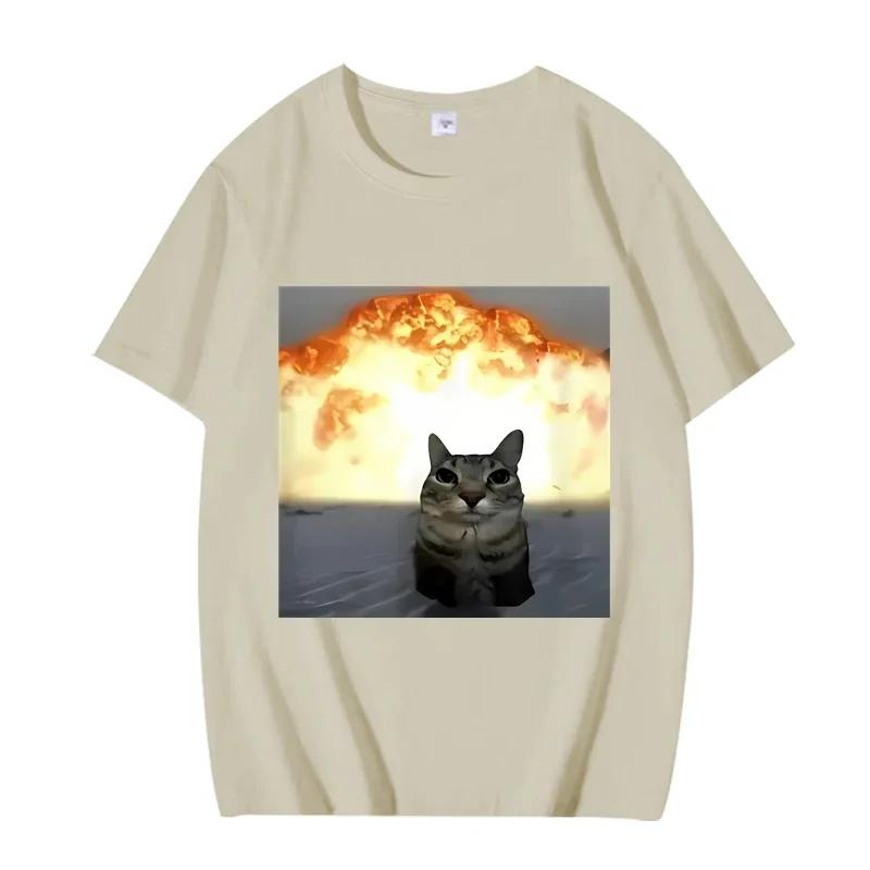 Fantaisie chat Explosion graphique t-shirt femmes drôle à manches courtes été impression haut pour f