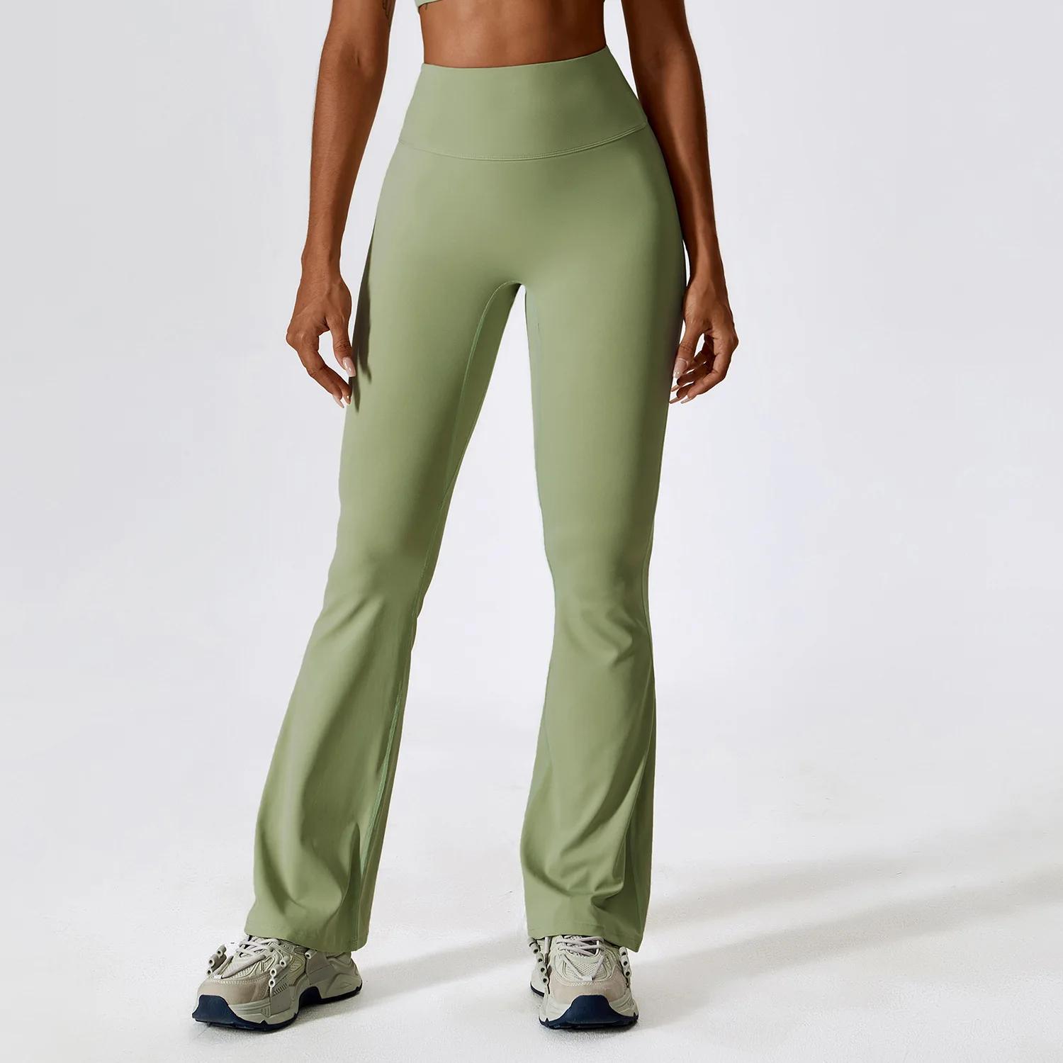 Leggings évasés taille haute femme - Pantalon de yoga et danse latine - Fitness et gym confortable