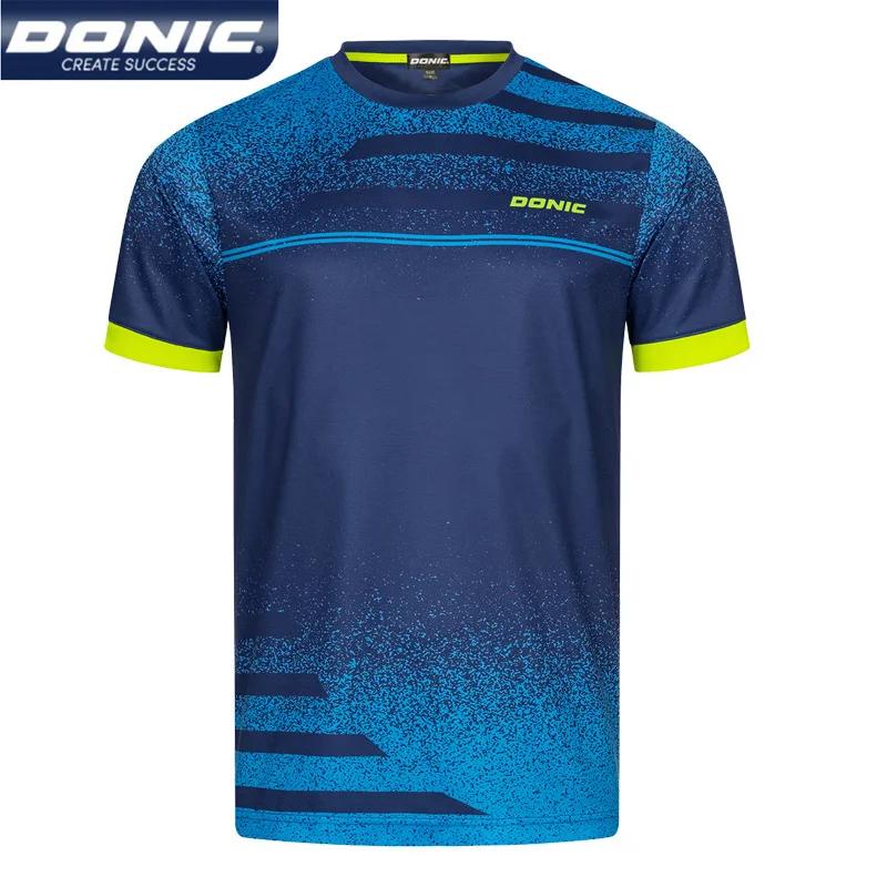 Maillot de tennis de table pour homme et femme, col rond, revers, séchage rapide, t-shirt de sport,
