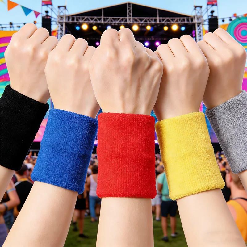 Haute qualité Sport sueur serviette bracelet coton élastique pansement main Sport bracelet gymnastiq