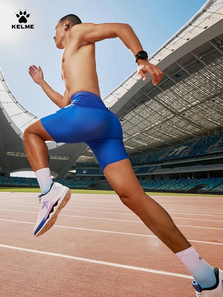 Shorts de course Kelme à séchage rapide pour hommes - Shorts d'entraînement professionnels marathon