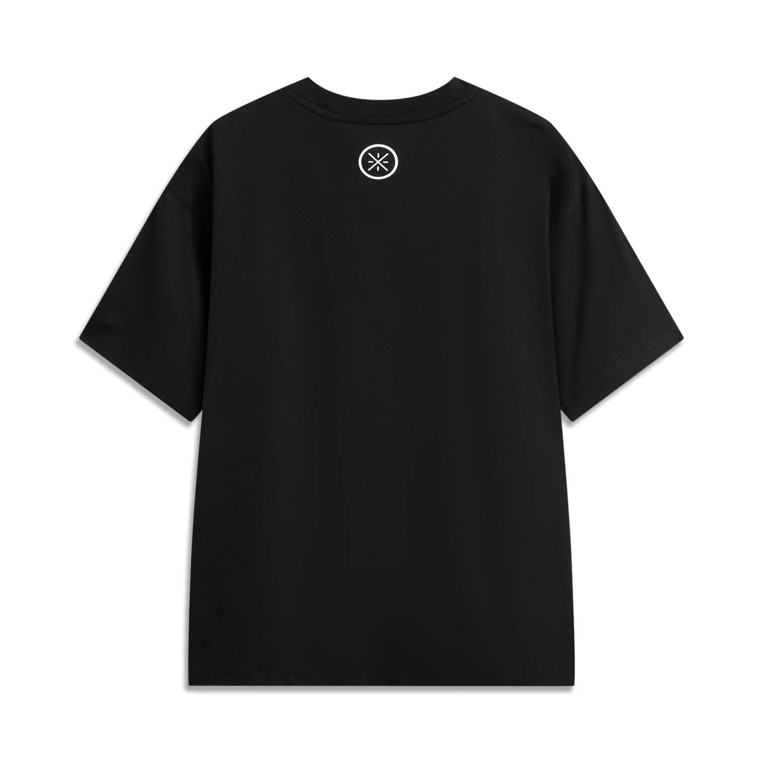 Li-Ning T-shirt Wade pour homme AT DRY FREEZE 64% coton 36% polyester coupe régulière col rond LiNin