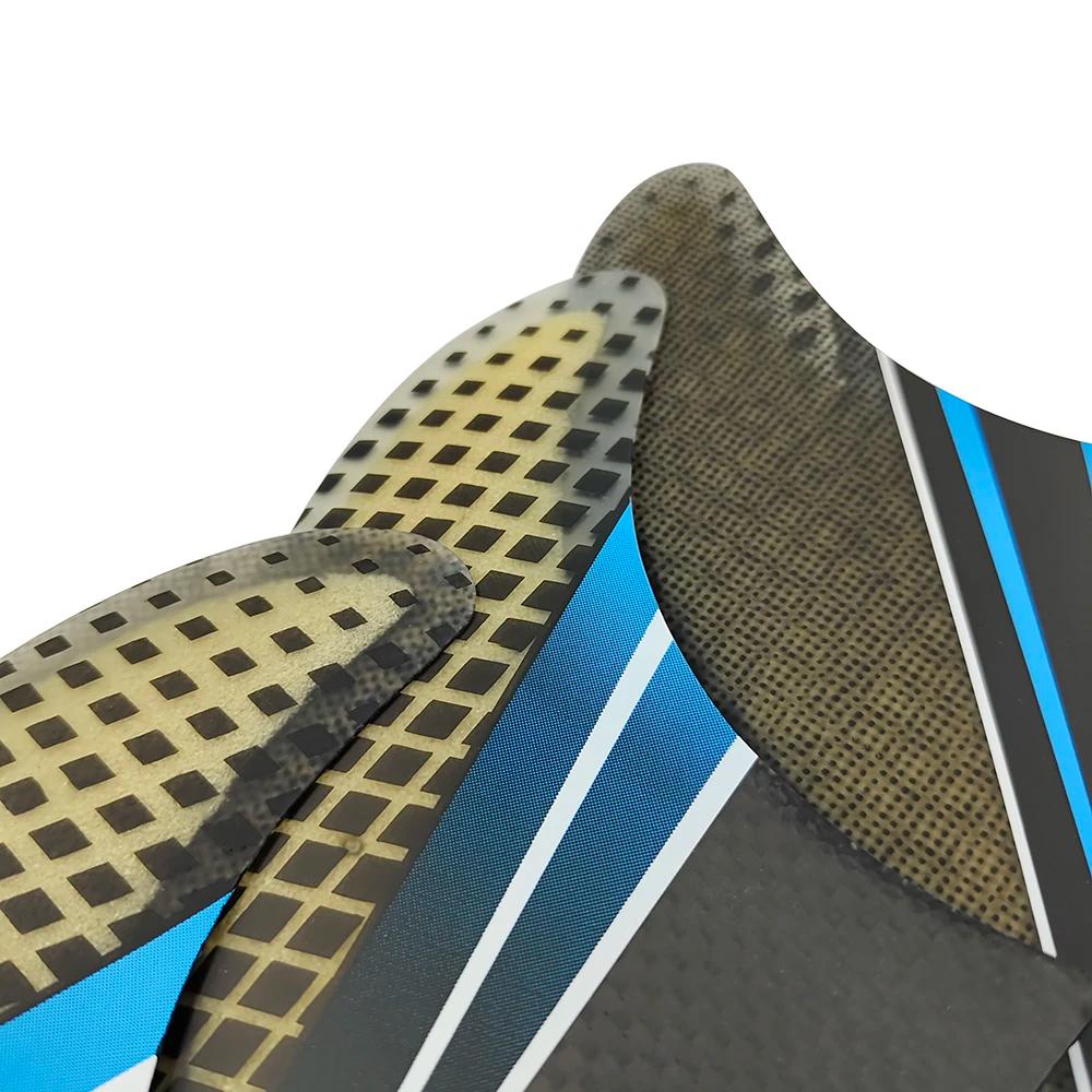 Ailerons de surf en fibre de carbone, G5/G7 LeicFins UPSURF FCS 2, stabilisateur double onglets, 2 L