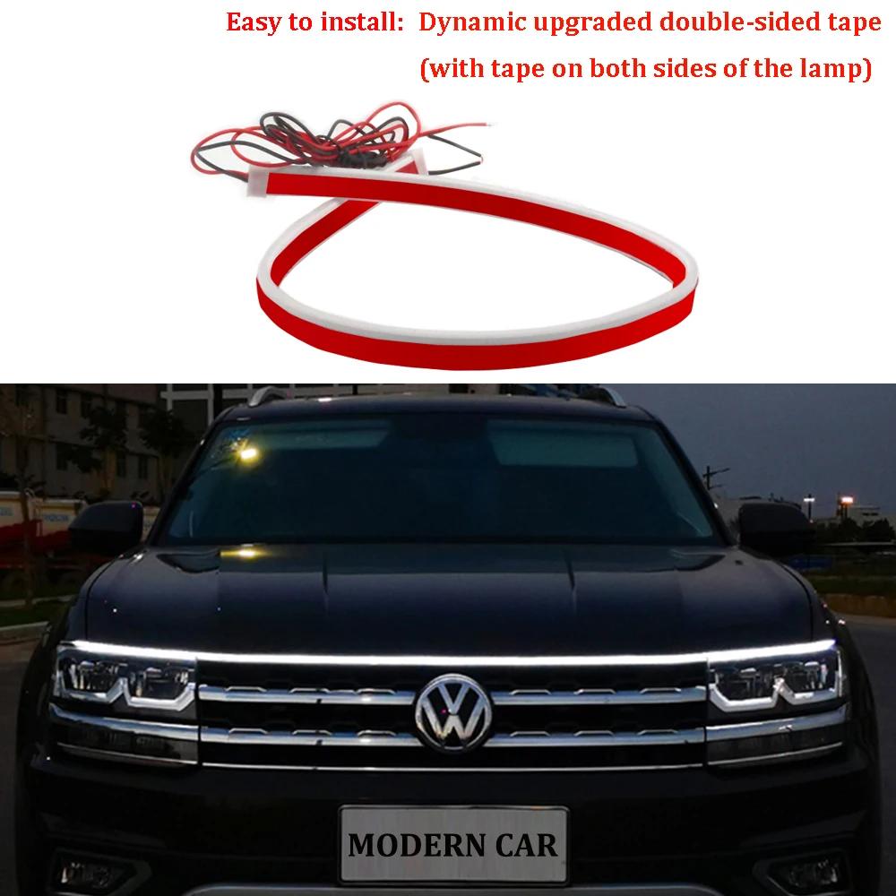 Bande lumineuse Led dynamique pour capot de voiture, Guide universel pour capot de moteur, barre lum