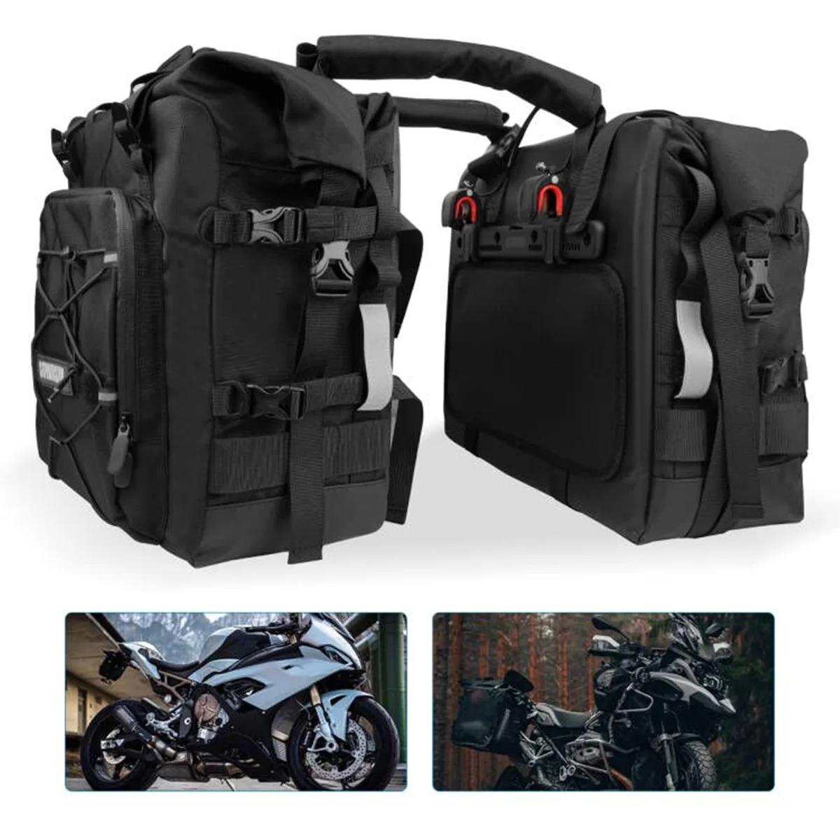 Accessoires de moto cadre barres de sécurité sac sacoche 20L universel côté siège arrière sac Pack v