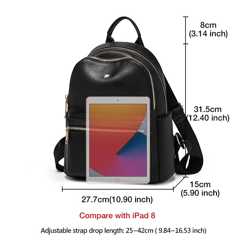 Sac à dos en cuir véritable pour femmes de la marque FOXER, sac à bandoulière de voyage tendance 202