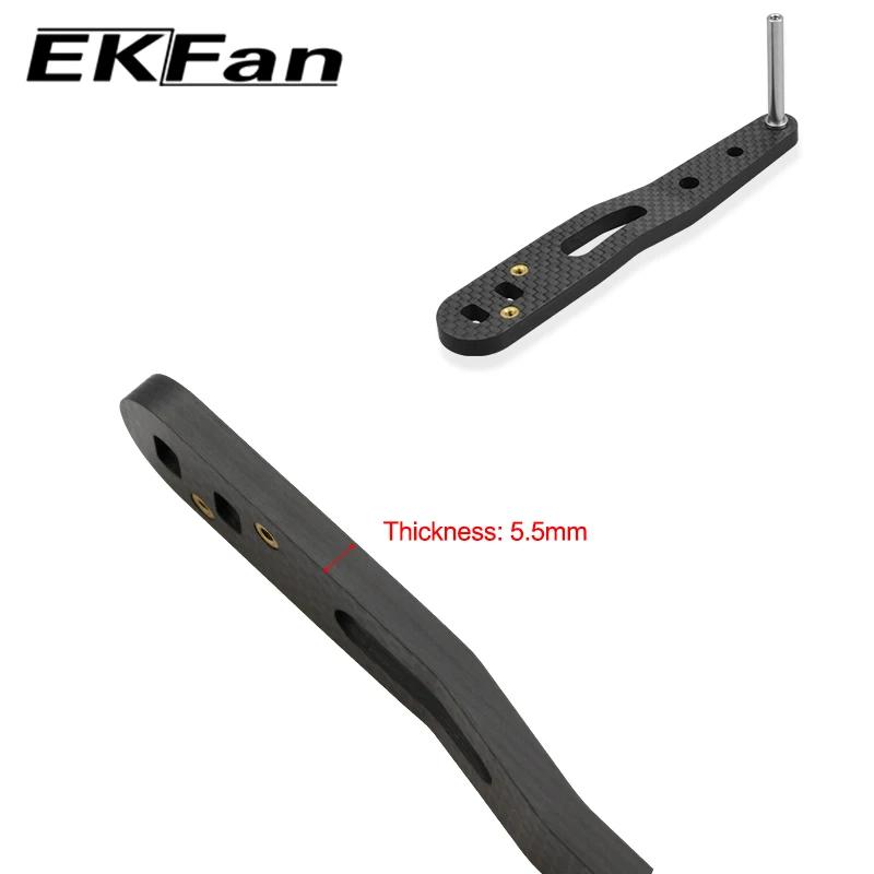 Ekfan-Poignée en carbone ultramince pour moulinet Dawa Baitcast, 138mm de long, 5.5mm, 8mm x 5mm