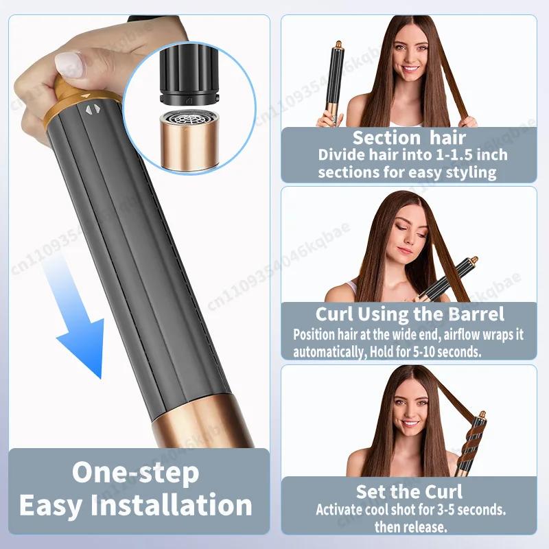 SenCiciMen Outils de Coiffure Multiples, Styler à Air Chaud, Bigoudis Automatiques (30MM/40MM), Volu