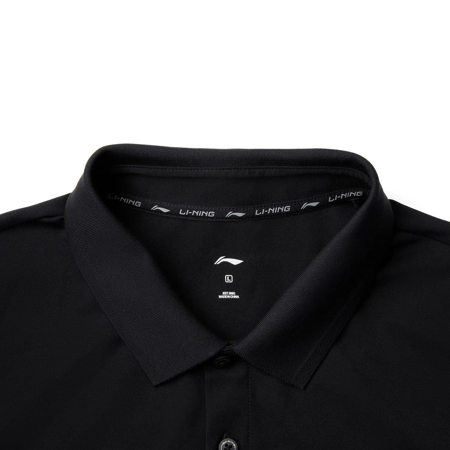 Li-ning T-shirt Polo d'entraînement pour hommes AT DRY FREEZE coupe régulière doublure respirante co