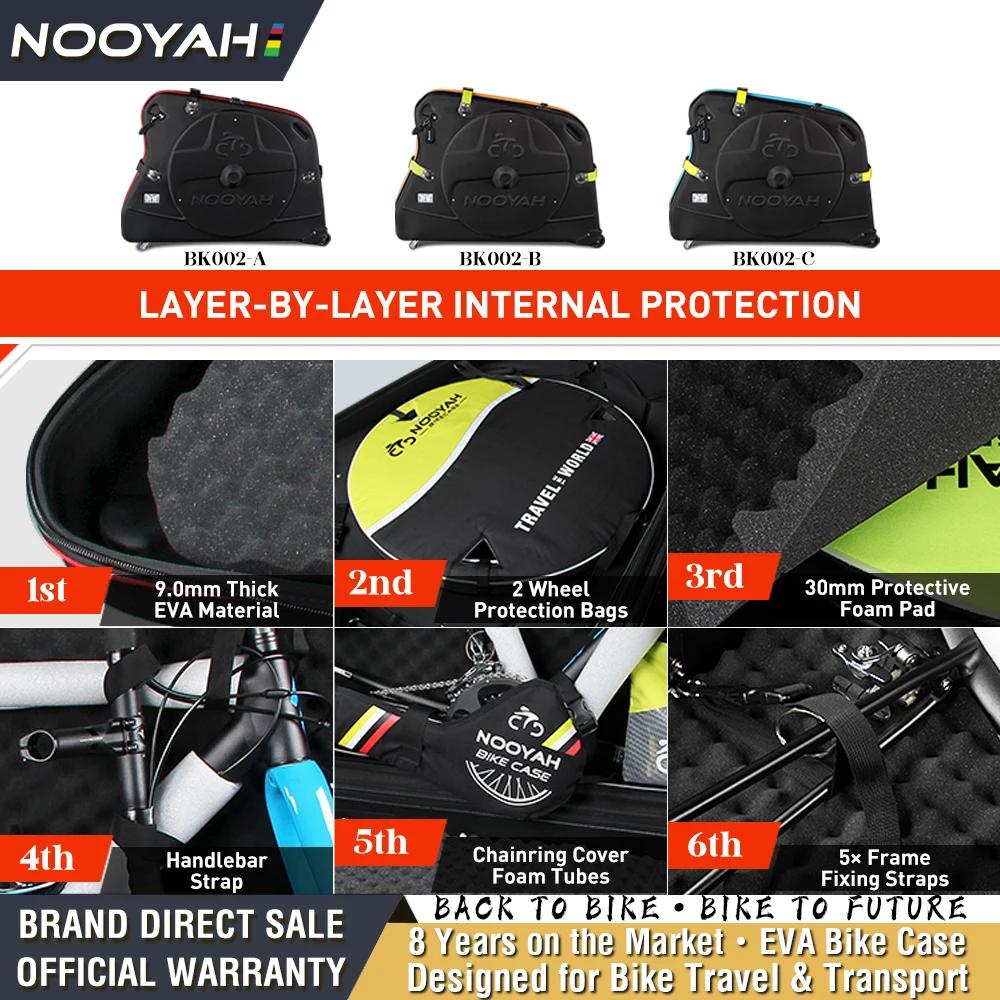 NOOYAH Étui de Voyage pour Vélo EVA Sac de Vélo pour Transport Vélo EVA Hard-Shell Accessoires de Vé