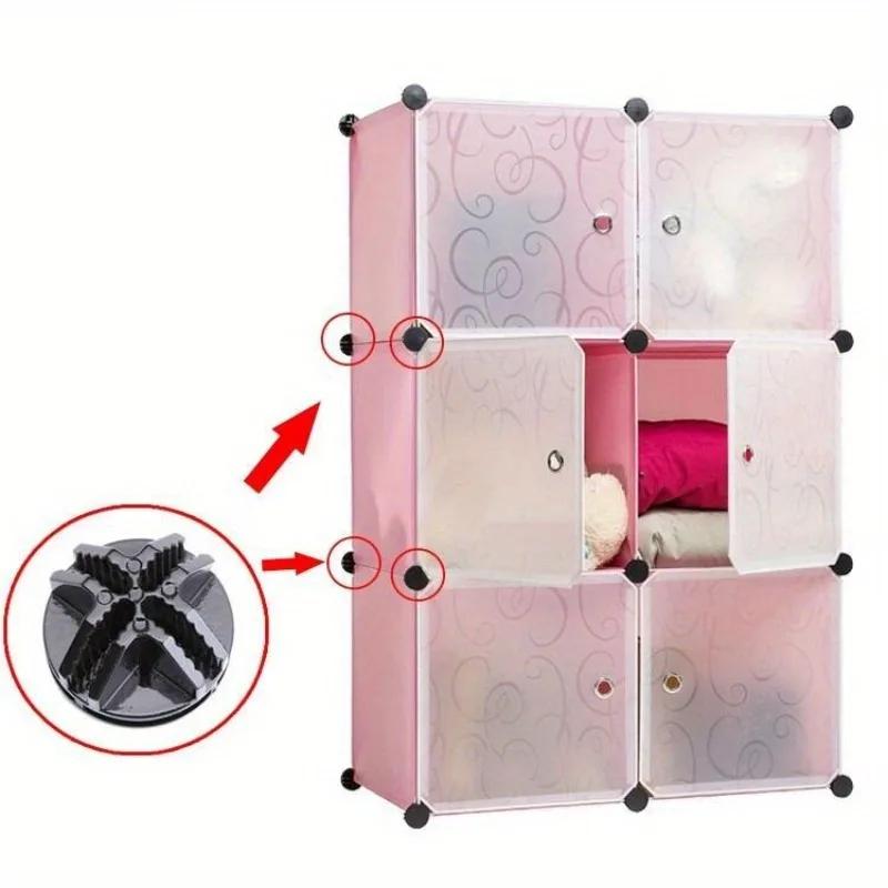 Boîte de rangement en plastique, connexion simple, armoire à chaussures, cage pour animaux de compag