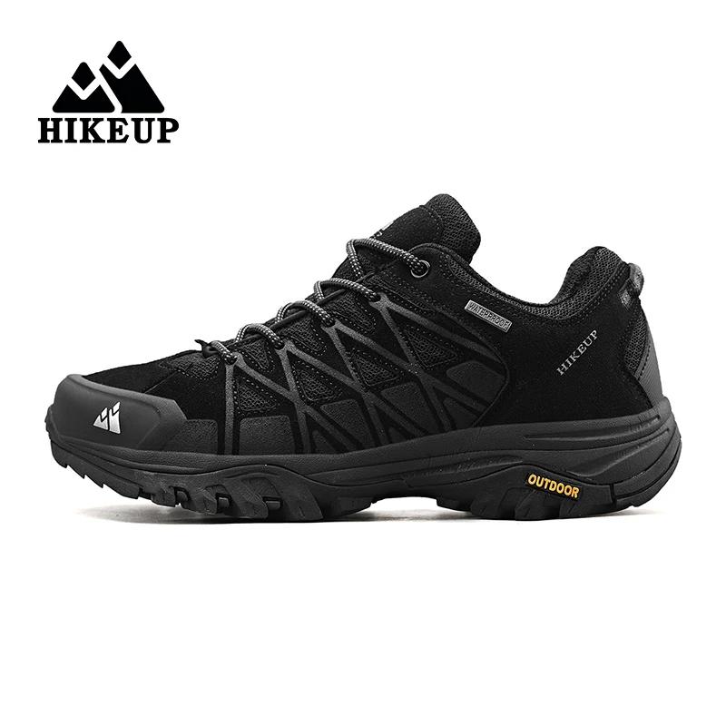HIKEUP nouveauté hommes chaussures de randonnée respirant à lacets Trekking mâle amorti en plein air