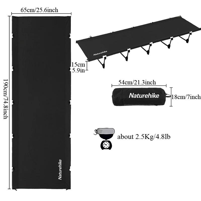 Natureifa Xjc05-Lit de camping pliant, facile à construire, portable, charge de 150 noix, possède un
