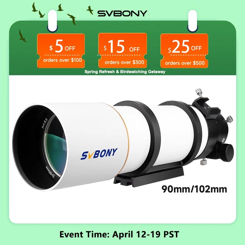 Télescope Svbony SV48P 90/102 mm - Réfracteur double vitesse pour l'astrophotographie du ciel profond
