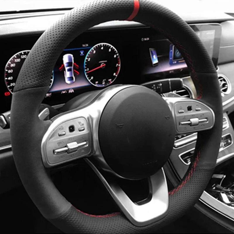 Juste de volant de voiture en daim tressé, accessoires de voiture, Mercedes-Benz Classe S W222 GLC C