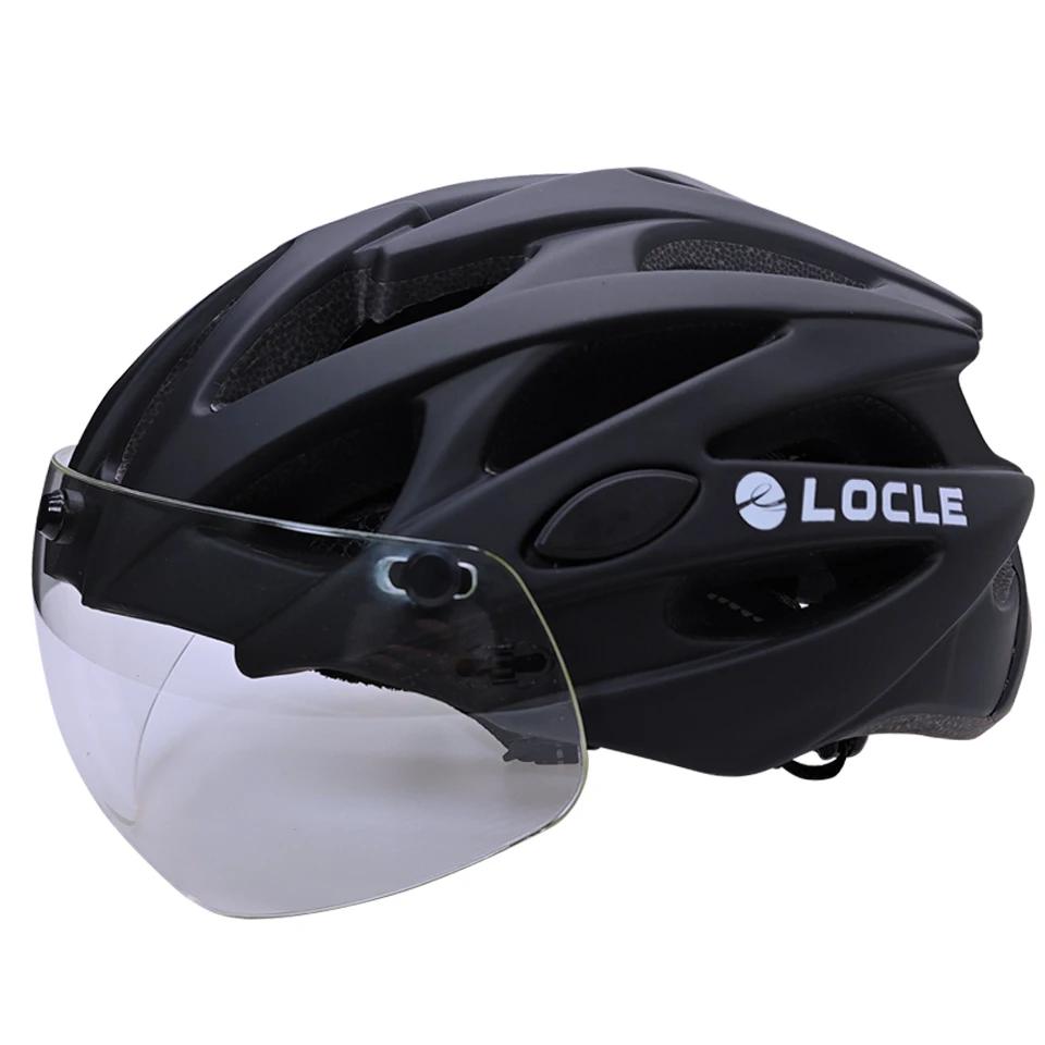 LOCLE-Casque de vélo moulé intégralement avec visière, casque de vélo de montagne, casque de vélo de
