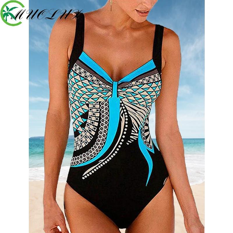 Maillot de bain une pièce Vintage pour femmes, contrôle du ventre, Monokini, Sexy, imprimé, vêtement