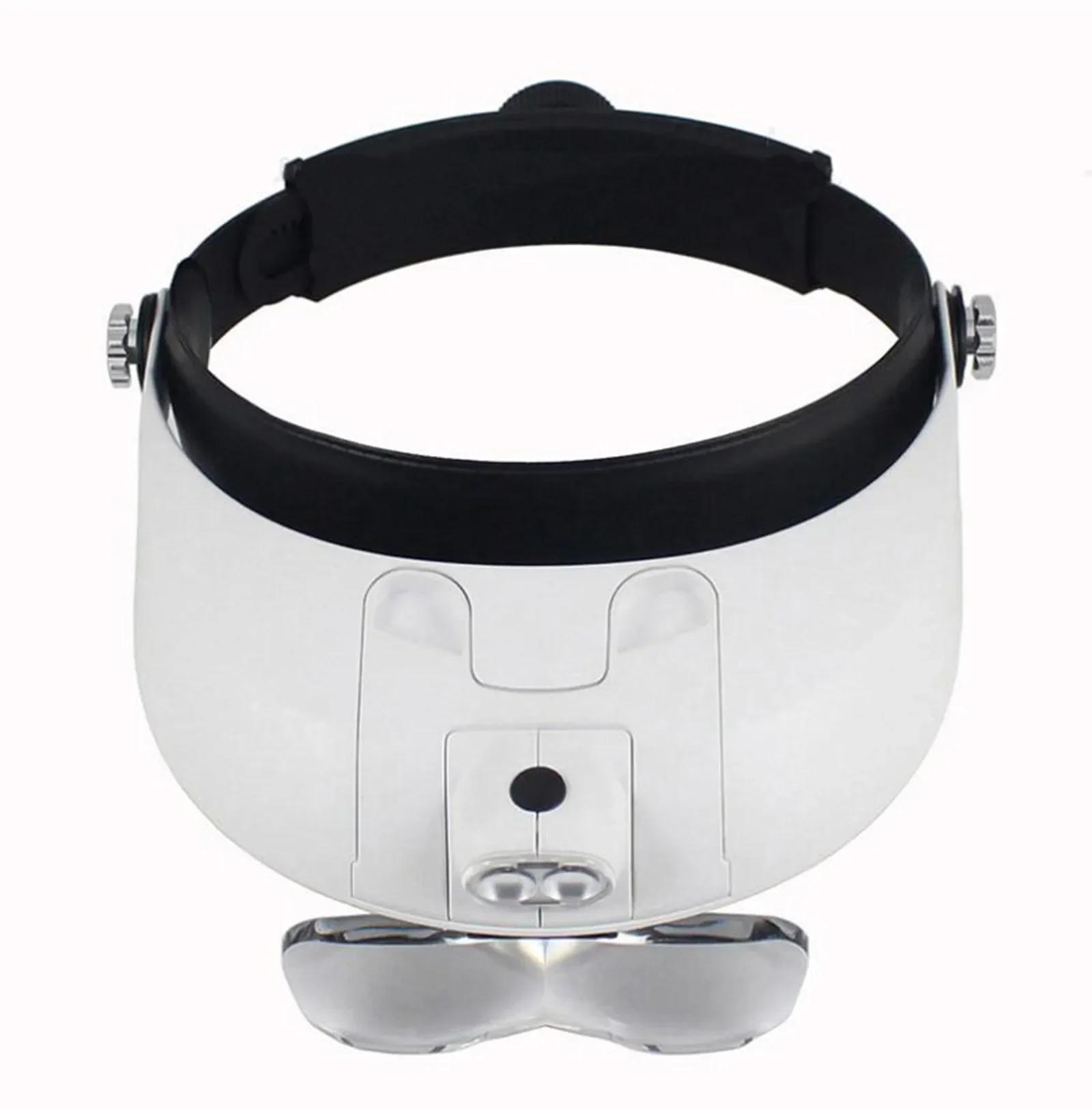 Loupe bandeau lunettes à souder lampe à LED Loupe lumineuse lampe frontale détachable Loupe à souder