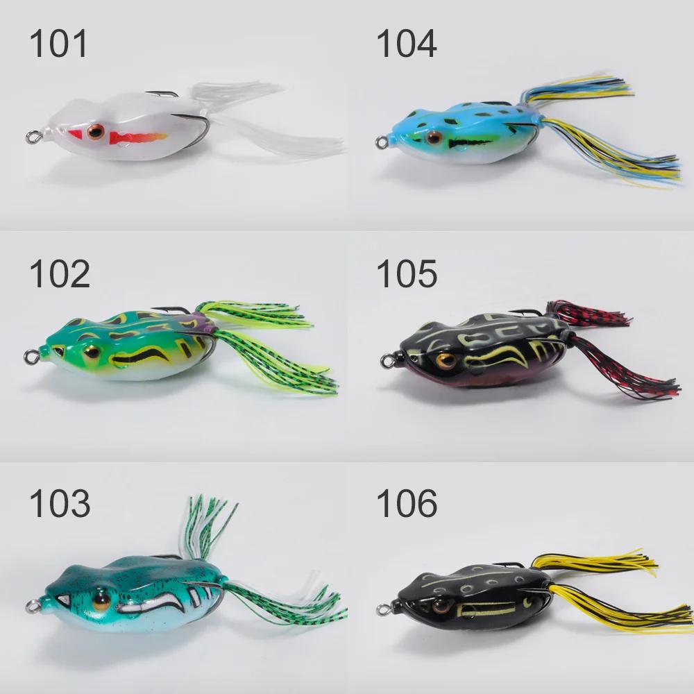 Noeby corps creux marche grenouille Topwater leurre et crapaud appâts souples avec crochets sans mau