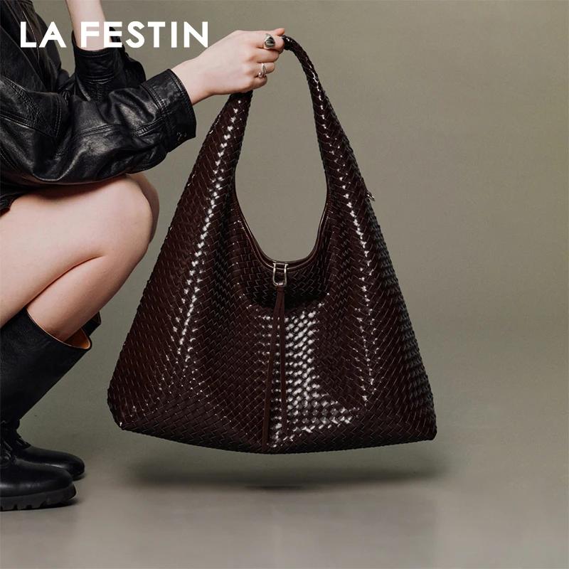 Sac à main pour femme LA FESTIN, nouvelle tendance, sac à bandoulière, sac tissé, grand sac à main,