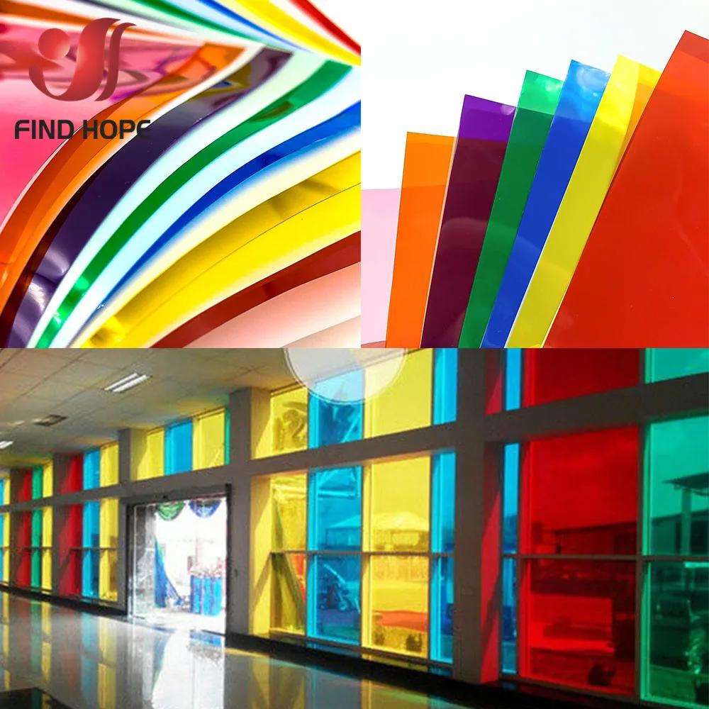 Autocollants pour porte coulissante KTV, verre de couleur, pour magasin, centre commercial, Film pou