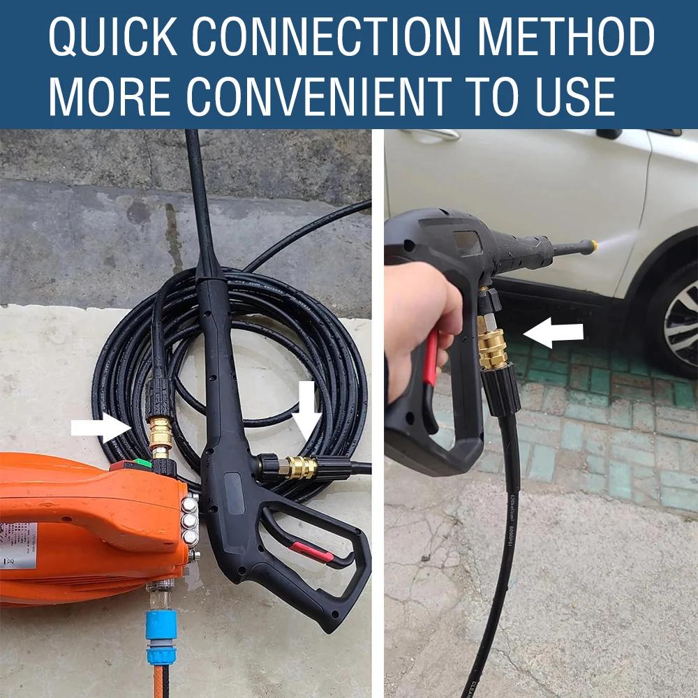 Raccord à connexion rapide pour nettoyeur haute pression M22, 14mm à 1/4 pouces, adaptateur de pisto