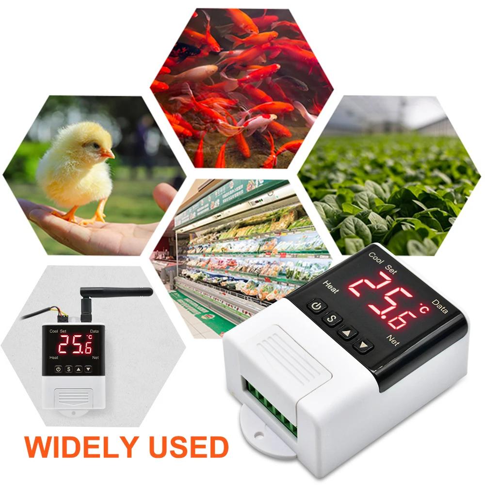 Thermostat Wifi, hygrostat numérique 12V 110V 220V, régulateur de température et d'humidité, incubat