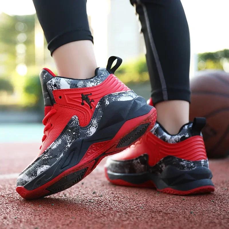 Chaussures de basket-ball pour enfants, baskets à semelle optique, chaussures de sport pour enfants,