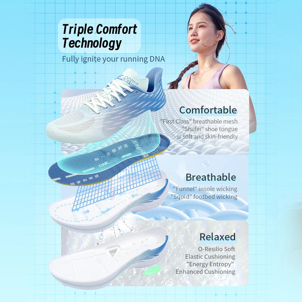 ONEMIX – chaussures de course à coussin d'air, baskets de sport respirantes pour l'extérieur, légère