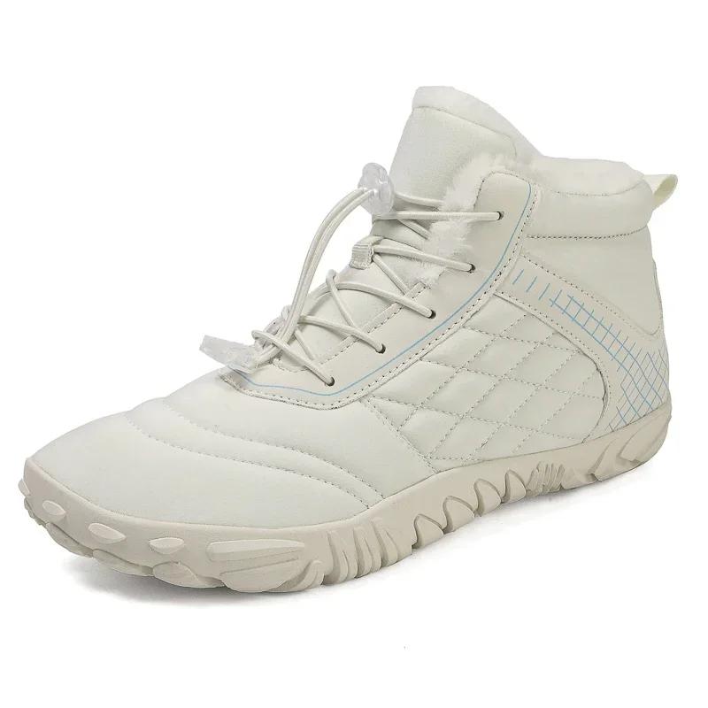 Flambant neuf bottes d'hiver pour hommes femmes neige pieds nus en plein air antidérapant chaud four