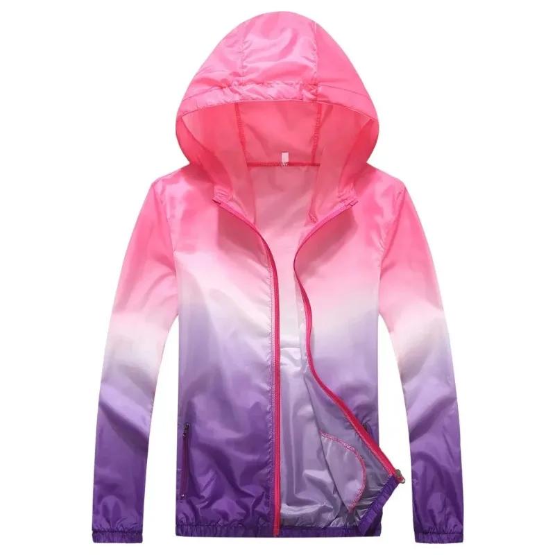Veste de course légère Rongkun à capuche - Résistante aux UV pour randonnée et cyclisme d'été