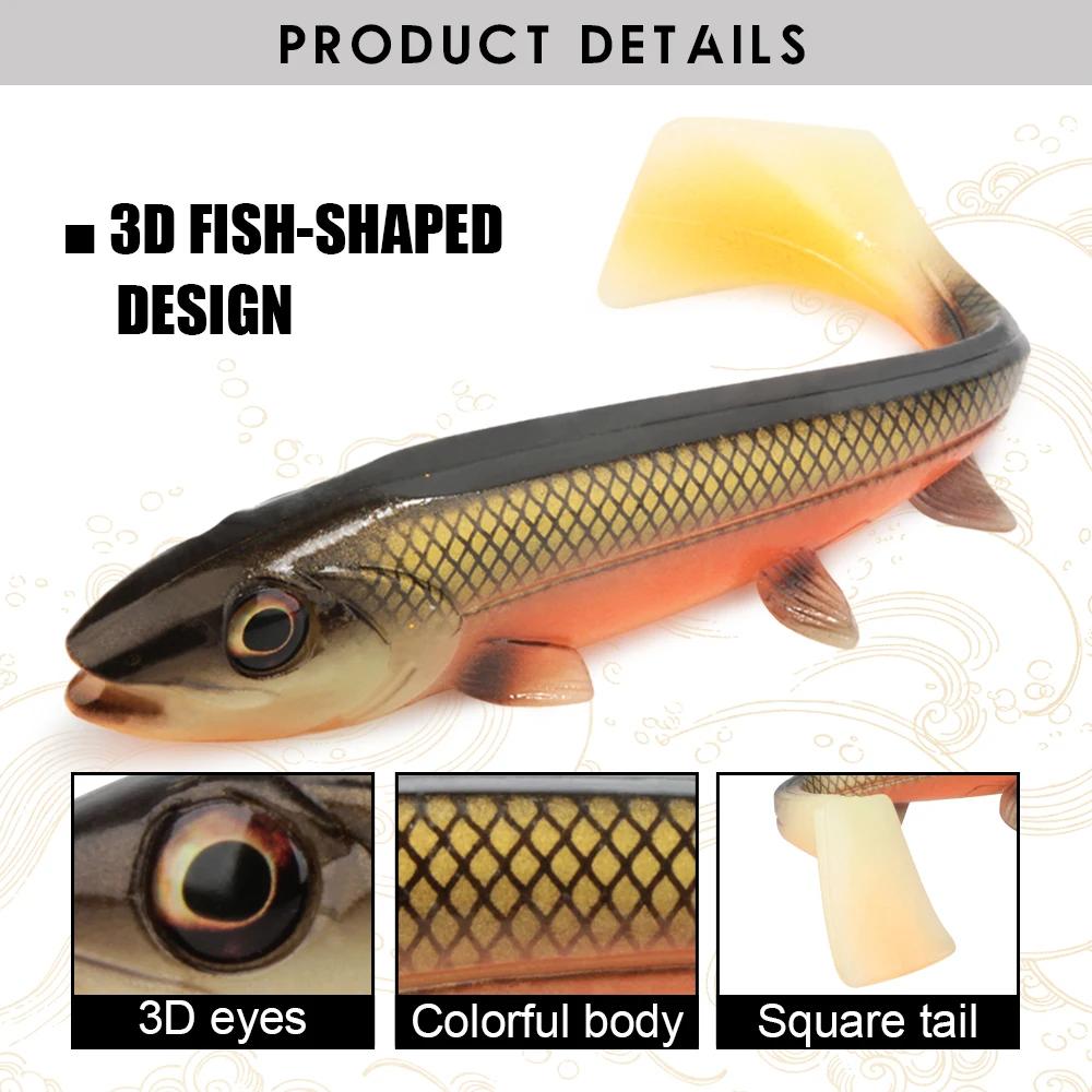 Spinpoler 14 cm/18 cm Shad brochet leurre nageur queue carrée pour brochet perche poisson-chat Zande
