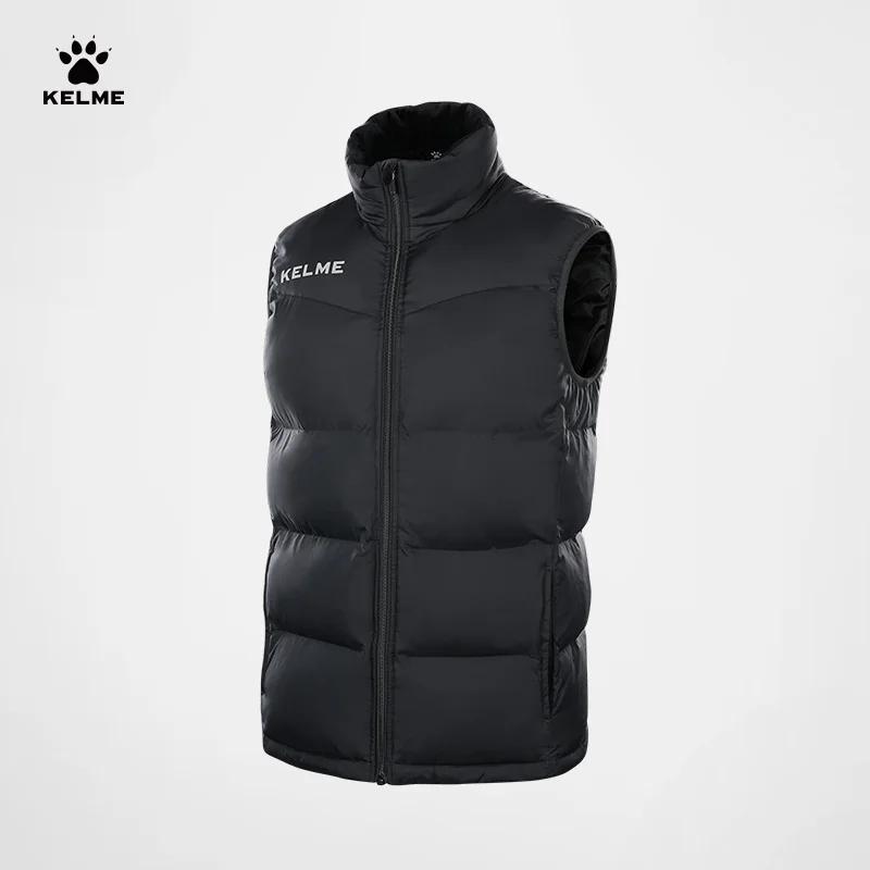 KELME hommes hiver vers le bas gilet Sport entraînement léger imperméable vêtements d'extérieur col