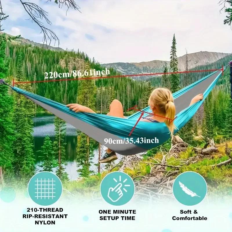 Hamac de Camping, hamacs portables avec sangles d'arbre, sac de transport attaché, parfait pour l'ex