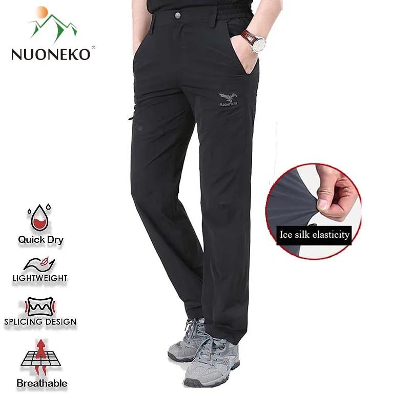 NUONEKO-Pantalon de randonnée respirant pour homme, fin, séchage rapide, extérieur, pêche, escalade,